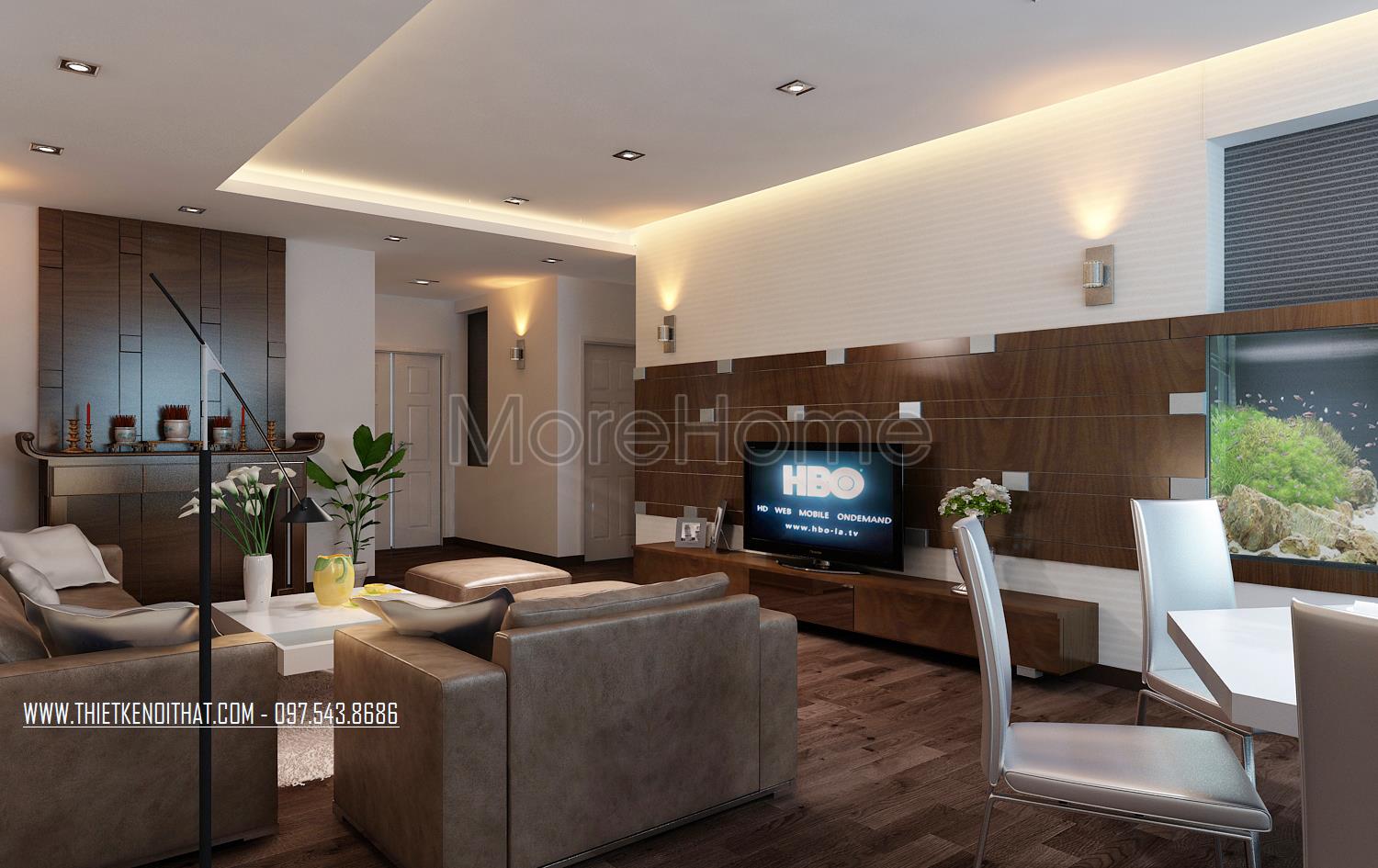 Thiết kế nội thất chung cư N05